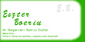 eszter boeriu business card